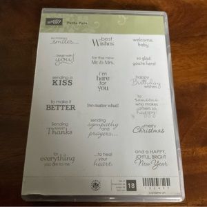 Stampin Up! Petite Pairs  set of 18 clear mount stamp set